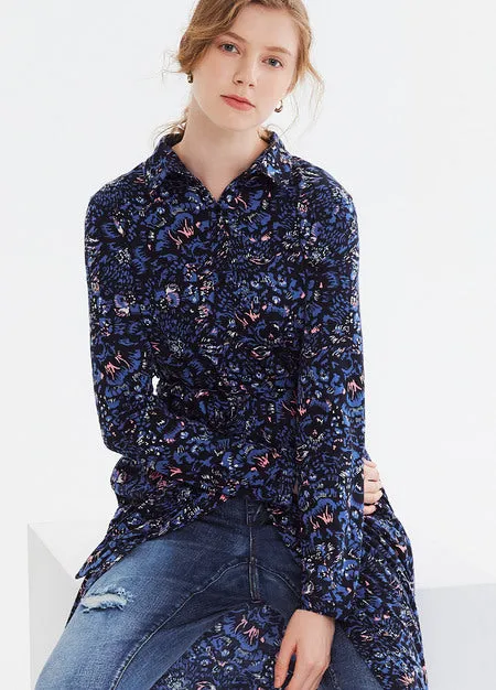 192065B Maternity & Nursing Printed Shirt Dress