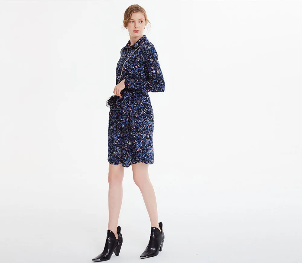 192065B Maternity & Nursing Printed Shirt Dress