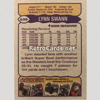 1979T Pittsburgh Steelers RetroCards Set