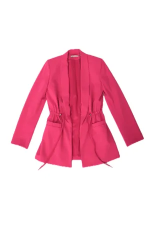 Alice   Olivia Crepe Drawstring Blazer