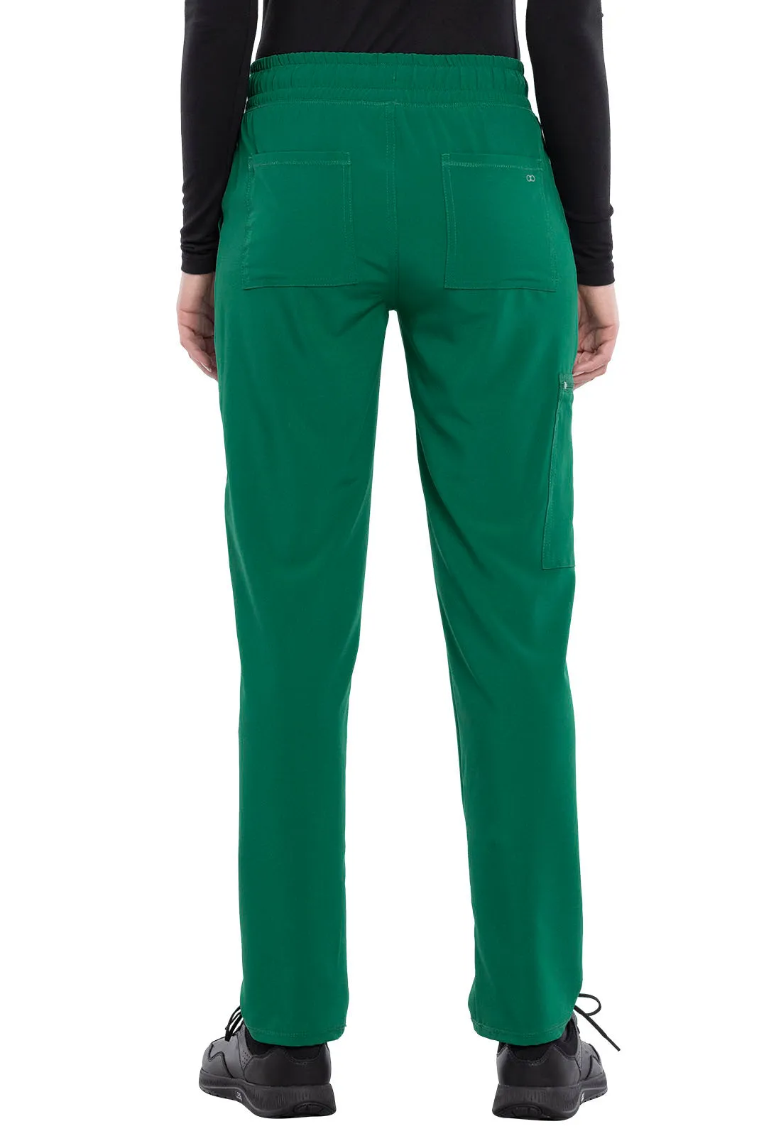 Allura CKA184 Mid Rise Drawstring Tapered Leg Pants Hunter Green
