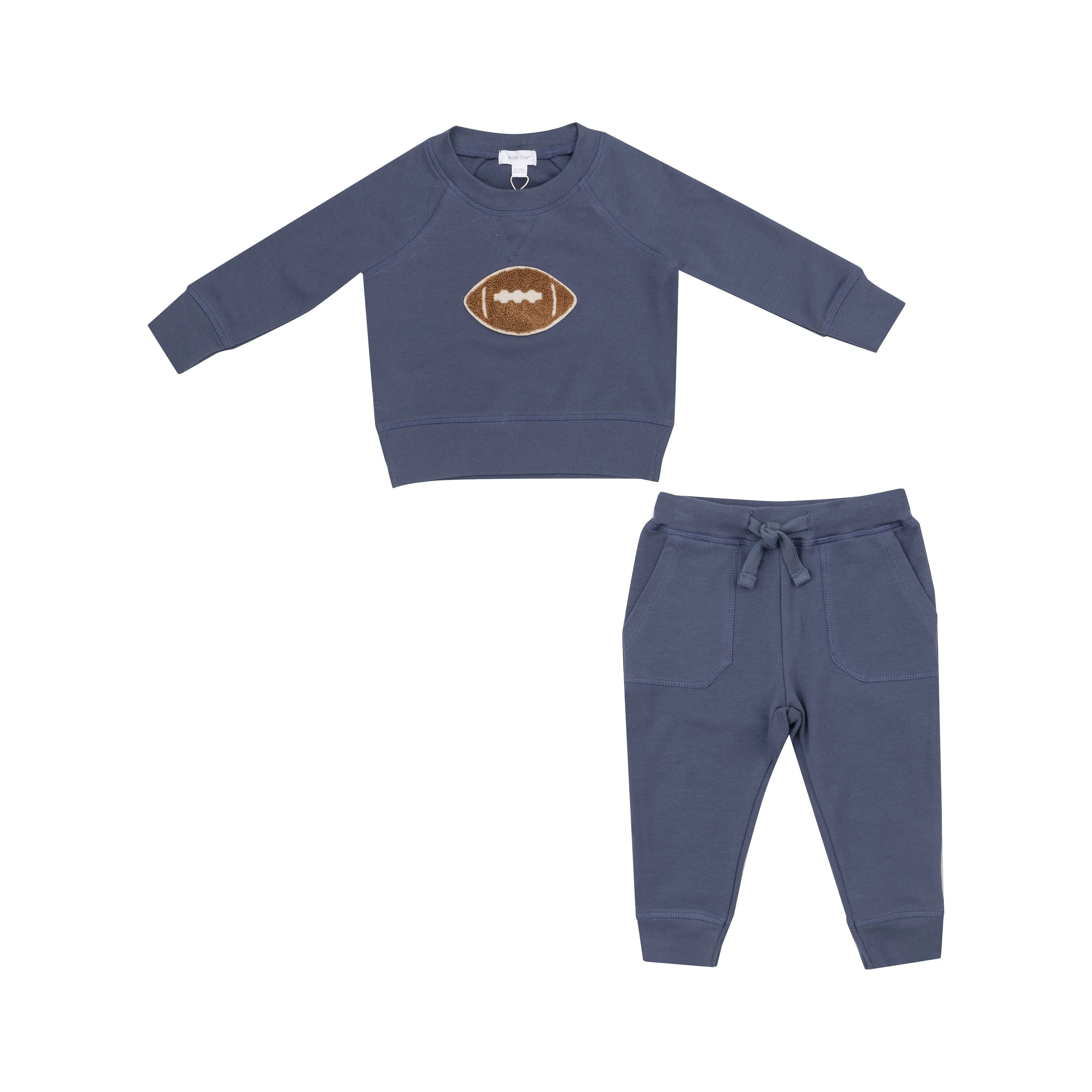 Angel Dear ||Footballs   French Terry - Raglan Sweatshirt & Jogger Set