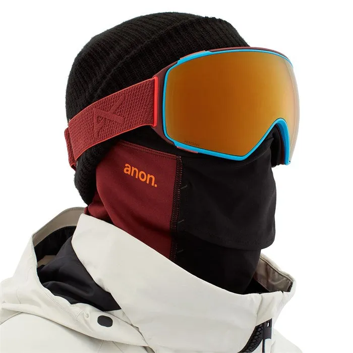 Anon M4 Toric Goggles MFI Face Mask & Spare Lens Mens Asian Fit 2022 Maroon / Perceive Sunny Bronze Lens