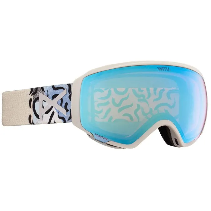 Anon WM1 Goggles & Spare Lens Womens 2022 Powder / Perceive Variable Blue Lens