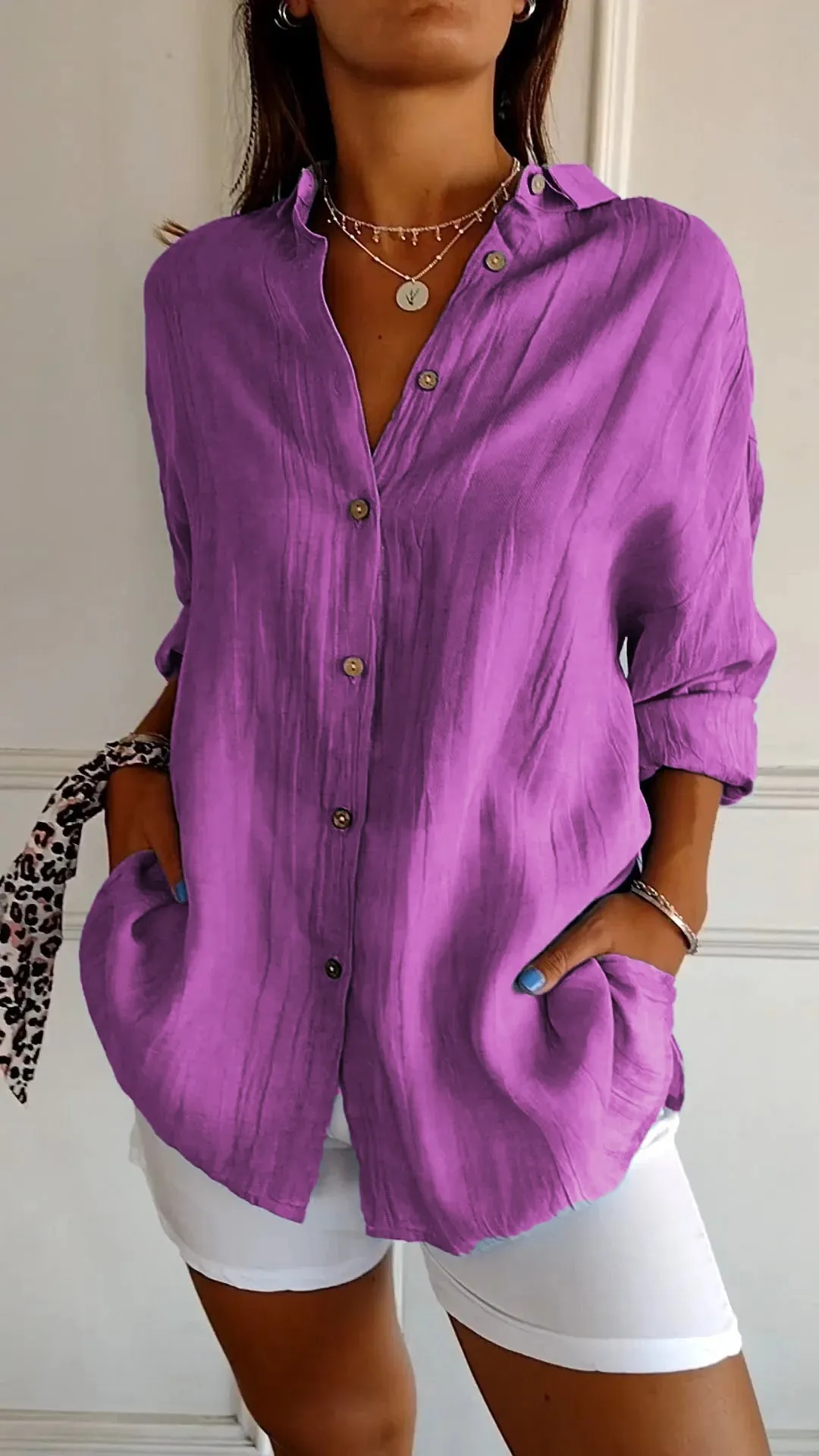 Antoaneta® | Elegant Shirt With Pleated Style