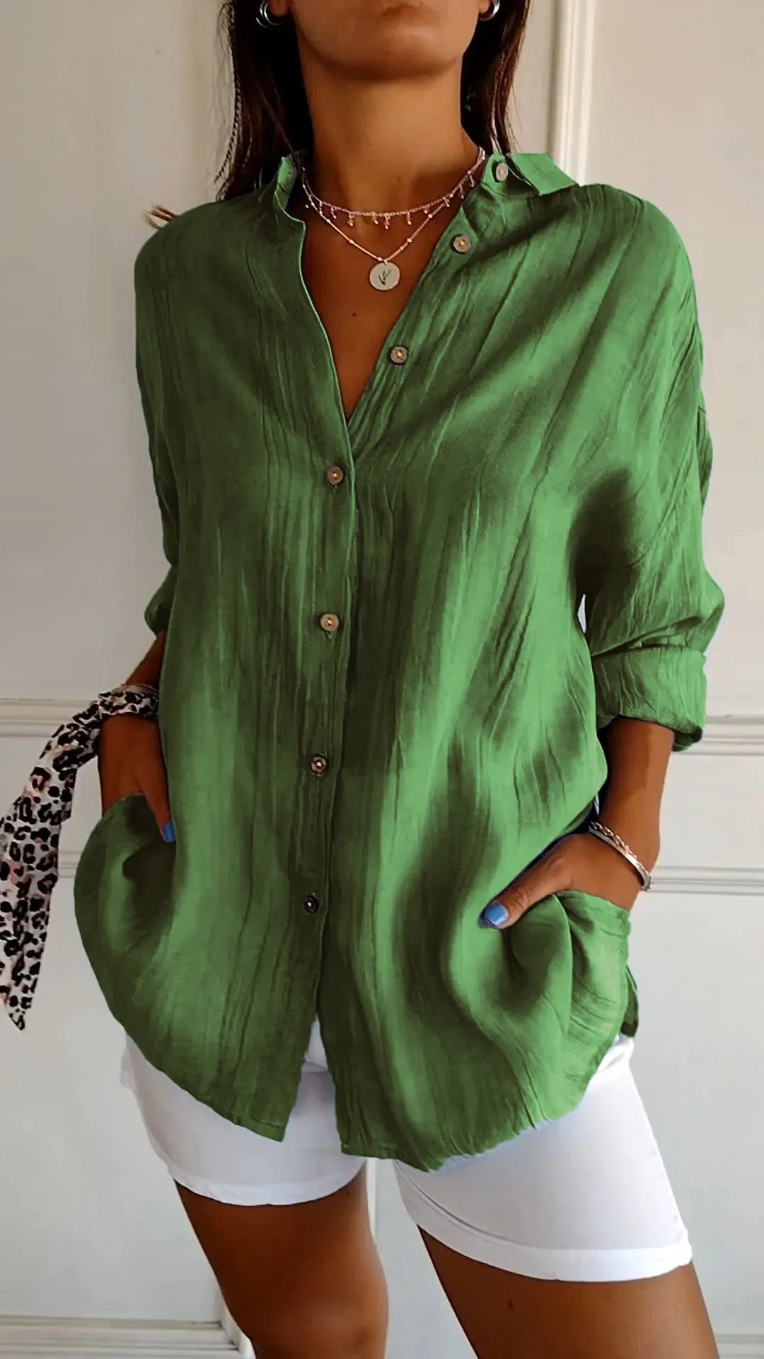 Antoaneta® | Elegant Shirt With Pleated Style