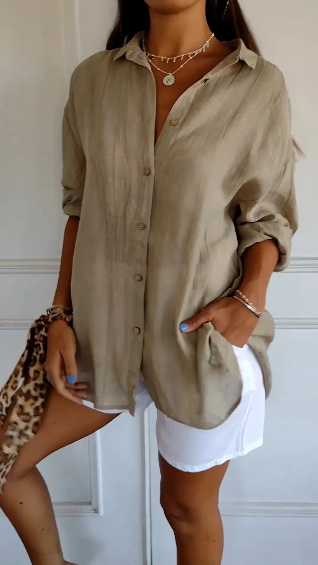 Antoaneta® | Elegant Shirt With Pleated Style