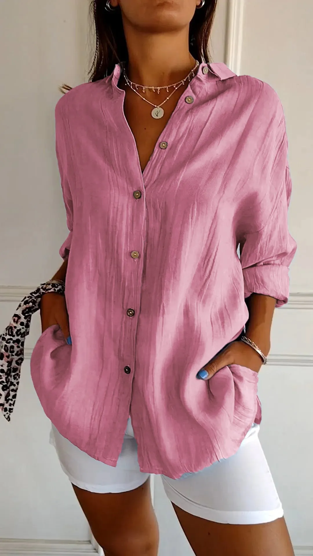 Antoaneta® | Elegant Shirt With Pleated Style