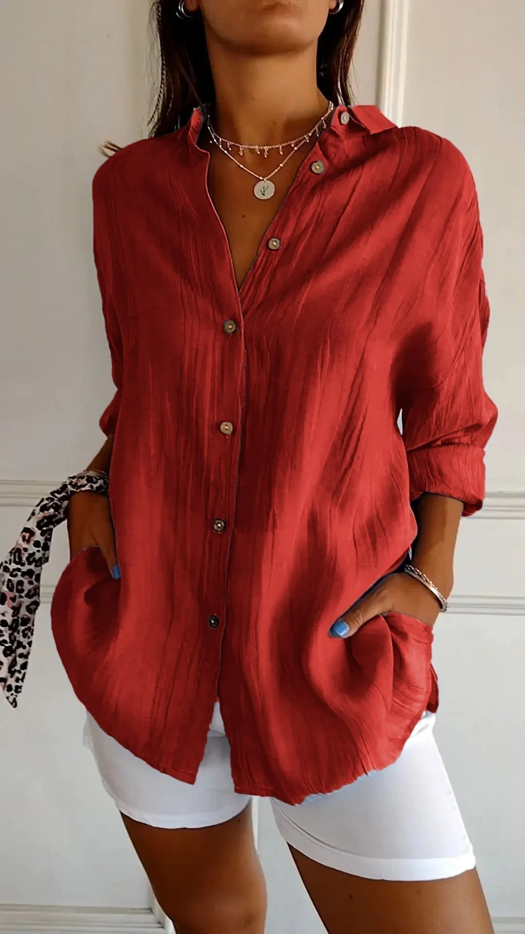 Antoaneta® | Elegant Shirt With Pleated Style