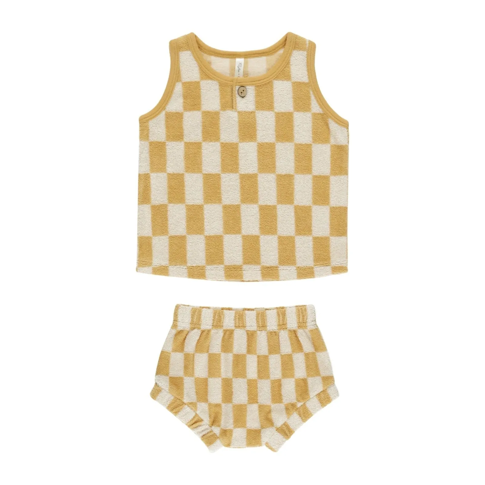 Baby Tank Set || Marigold Check