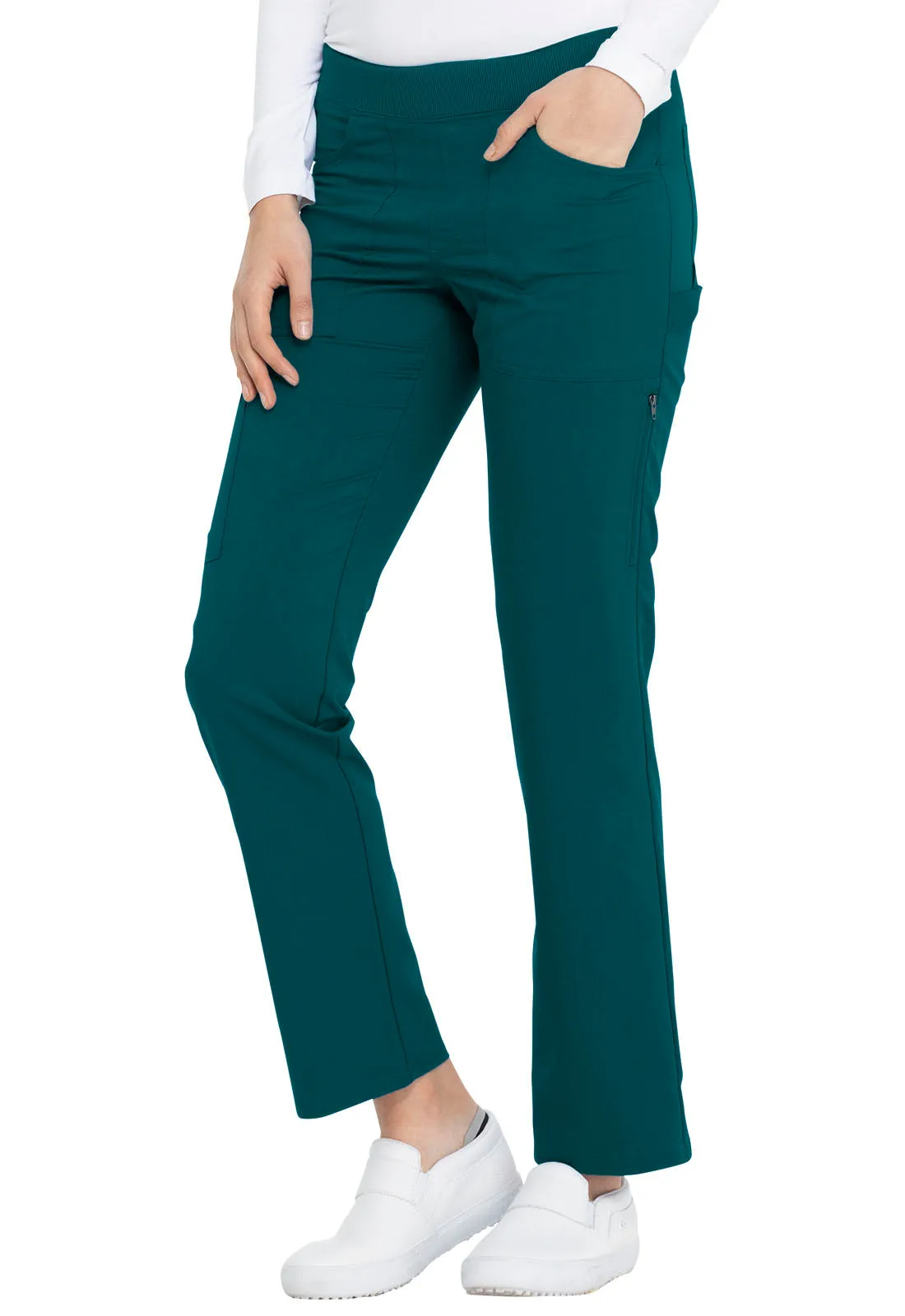 Balance DK135 Mid Rise Tapered Leg Pull-on Pants Caribbean Blue