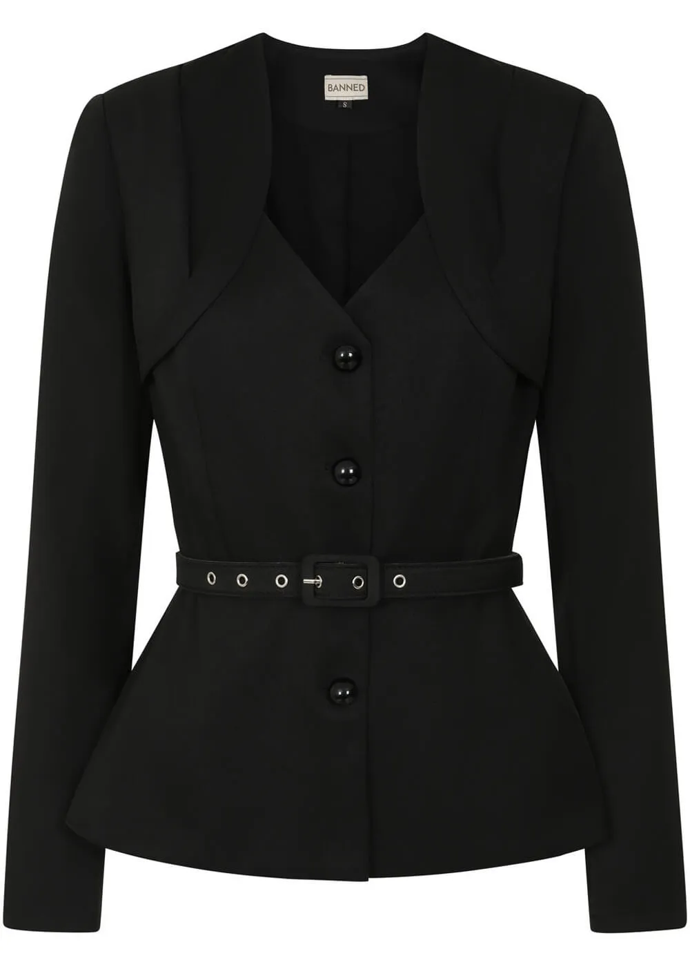 Banned Scarlett 40's Blazer Jasje Zwart