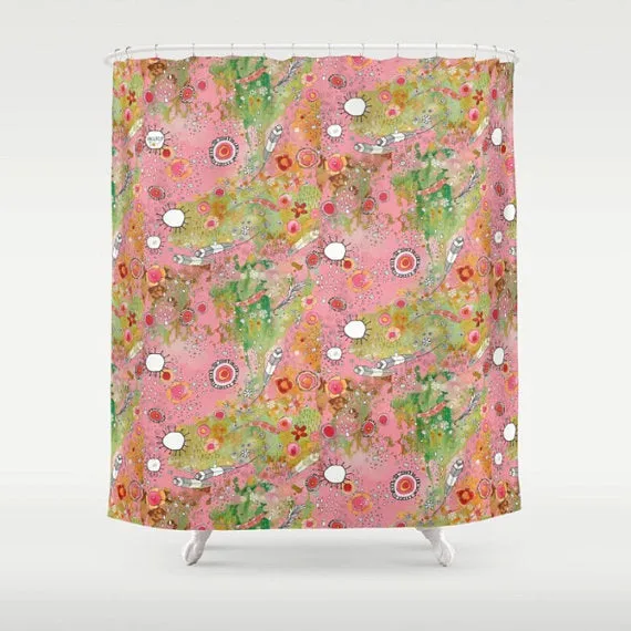 Bathroom Set 'Pink Feathers'
