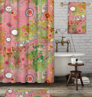 Bathroom Set 'Pink Feathers'
