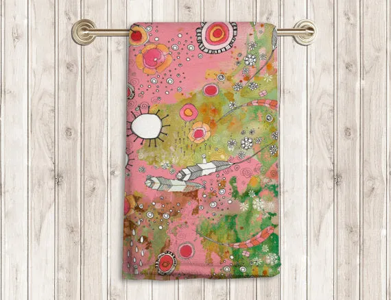 Bathroom Set 'Pink Feathers'