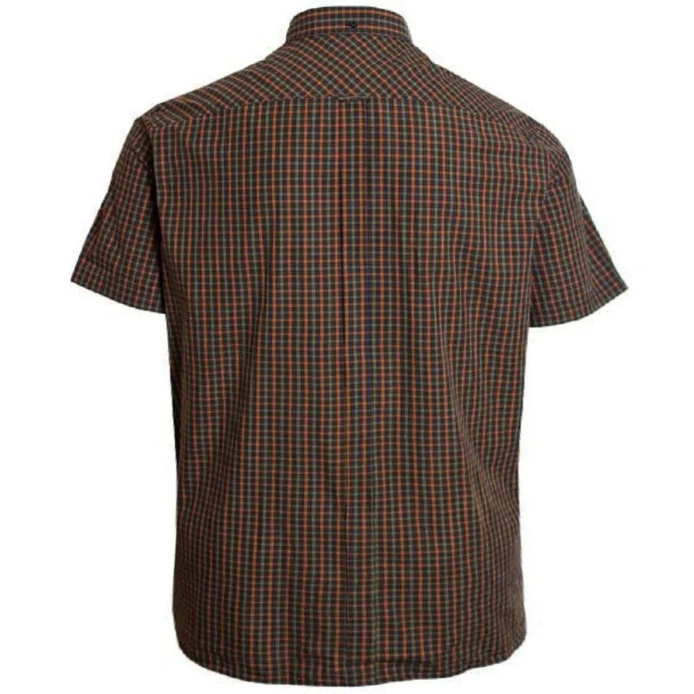 Ben Sherman Signature House Check Short Sleeve Shirt For Mens (0059144) in Pale Blue, 2XL-5XL