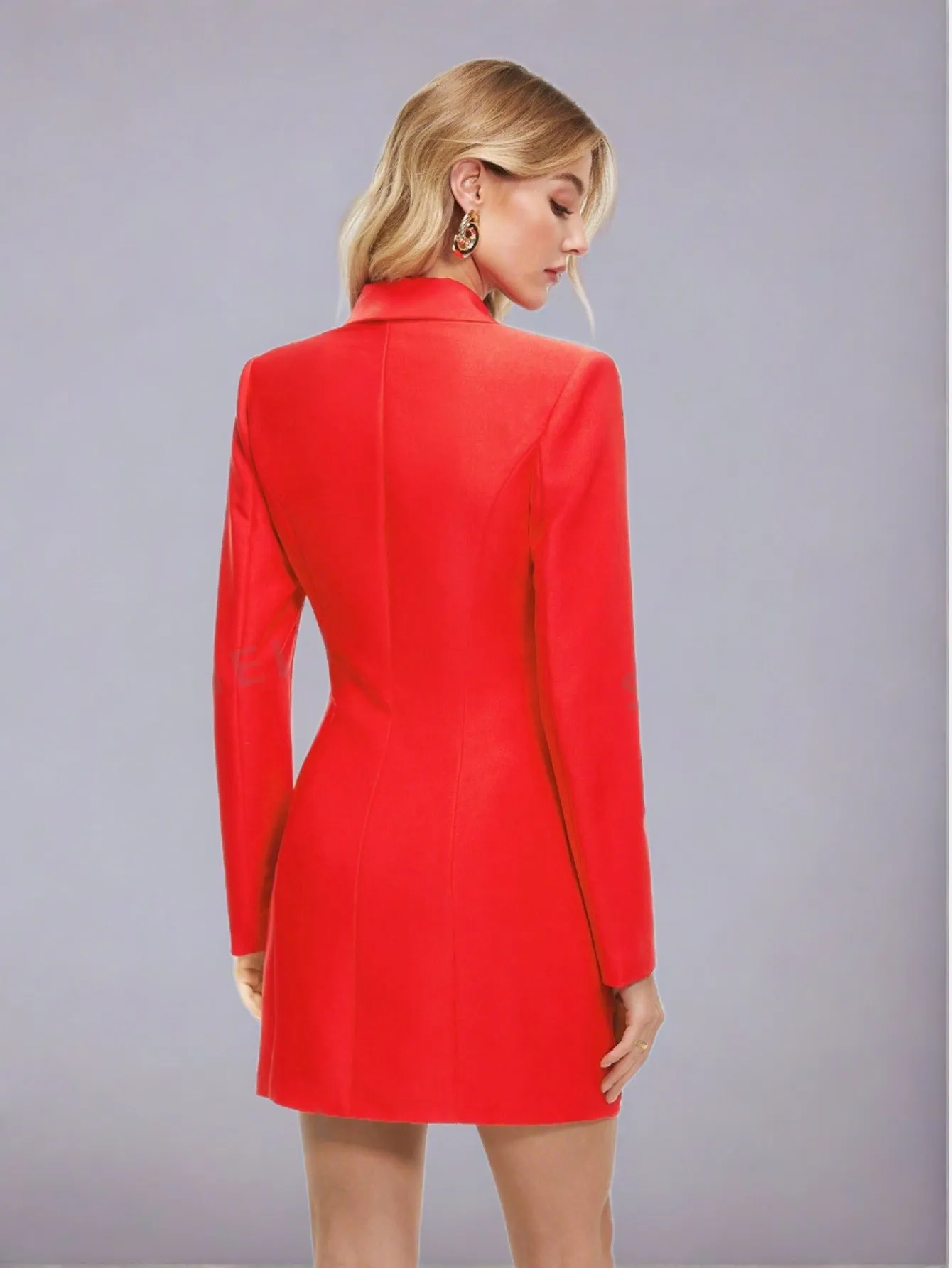 BIZwear x Natasha Graziano Women's Button-Front Long Sleeve Shirt Dress