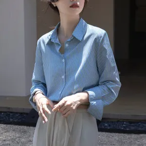 Blue Striped Button Down Shirt