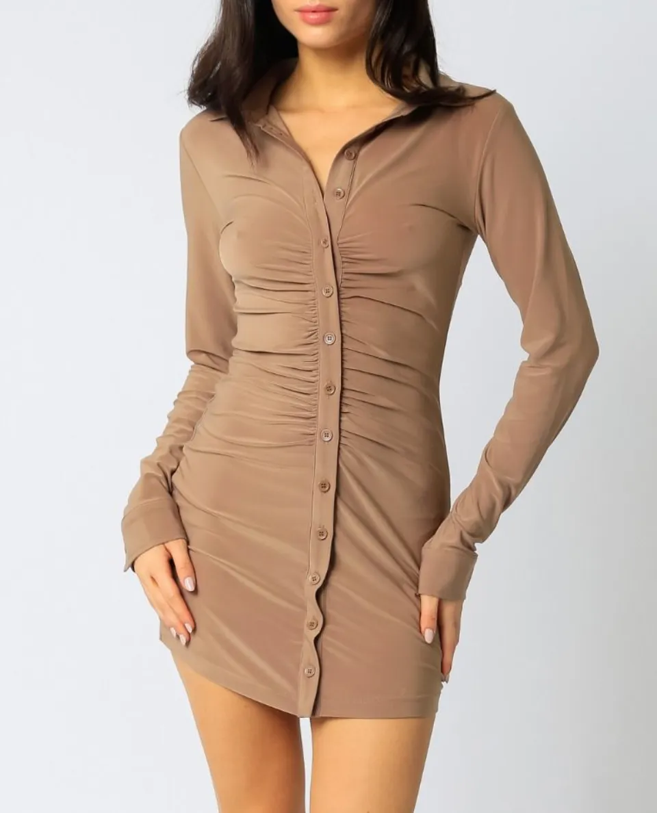 Bodycon Shirt Mini Dress