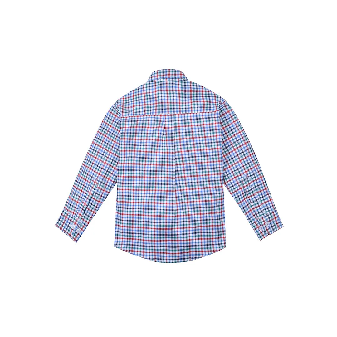 Boy Button Down Check Shirt