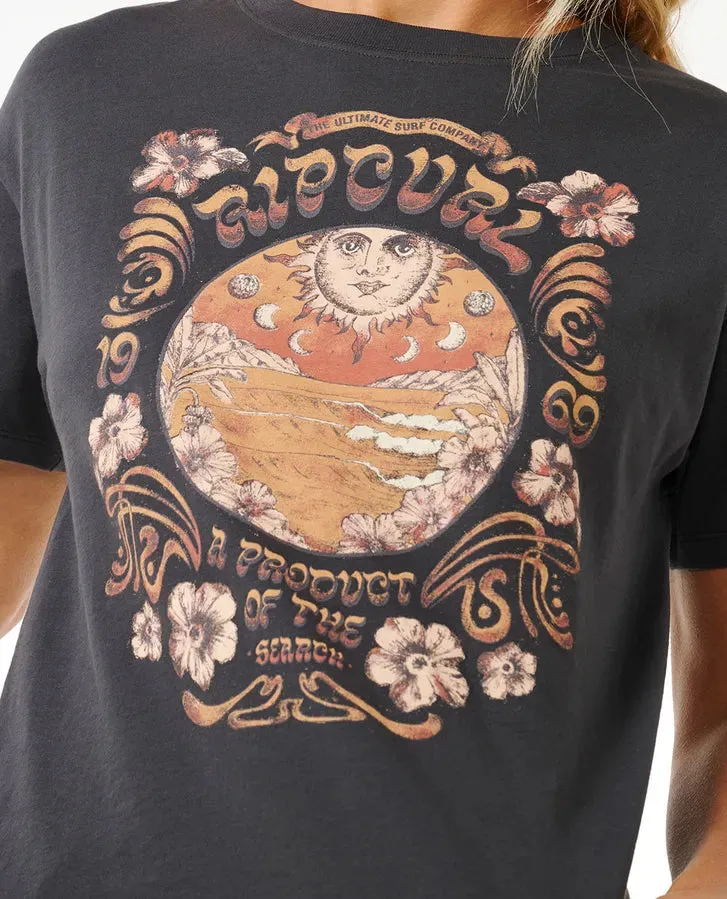 Celestial Search Relaxed Tee - Washed Black