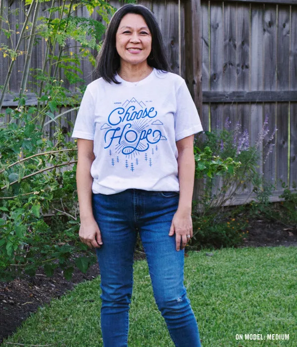 Choose Hope Tie Dye Tee - Sky Blue