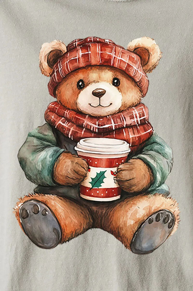 Christmas Wishes Bear Comfort Colors Adult Ring-Spun Cotton Tee