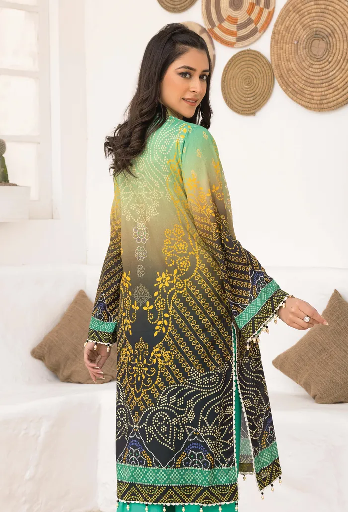 Chunri Unstitched Lawn 2Pcs