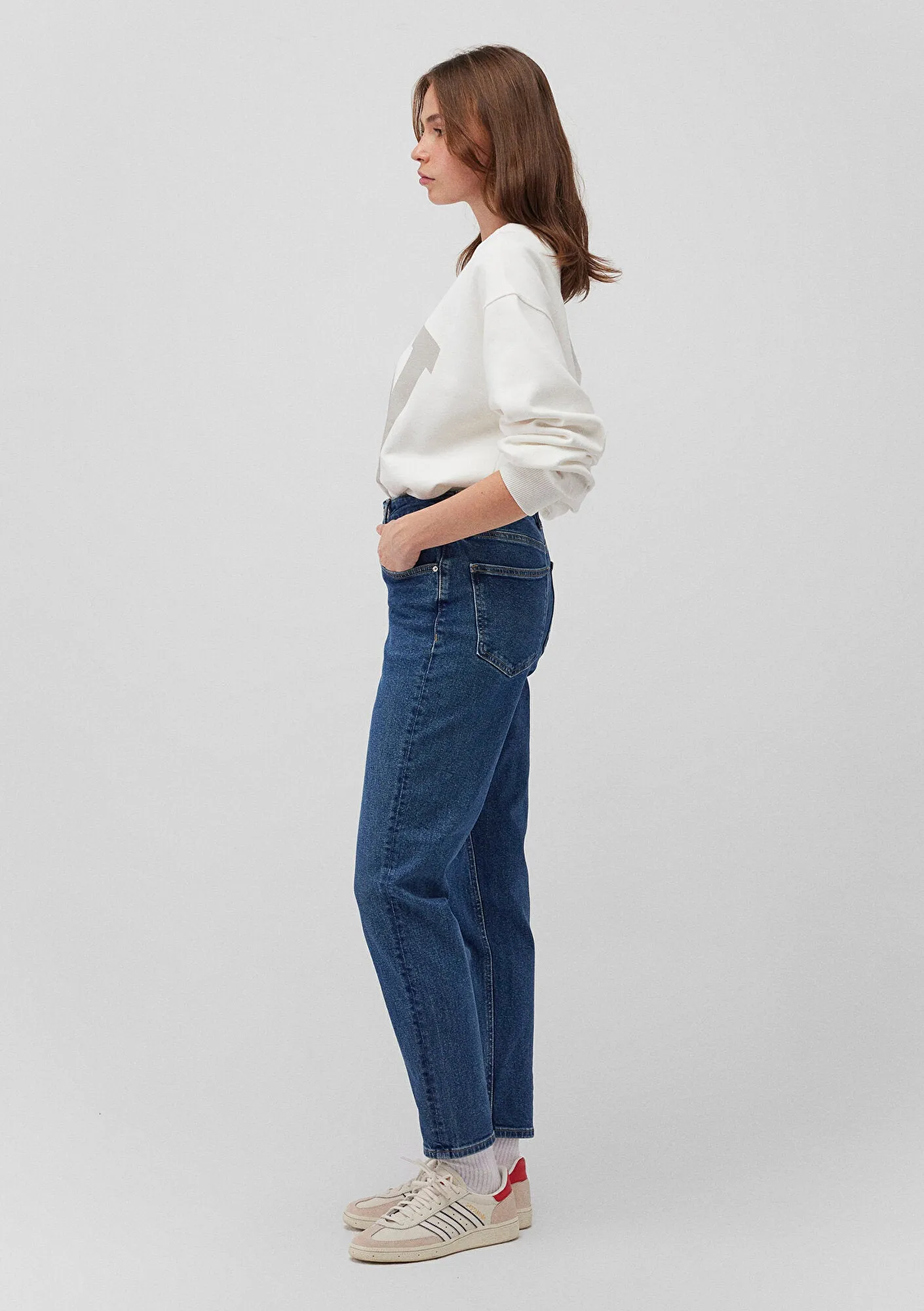Cindy Mid Brushed College Jean Pants