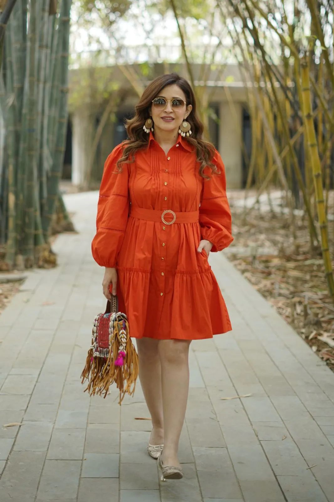 Citrus Dream Tiered Mini Dress
