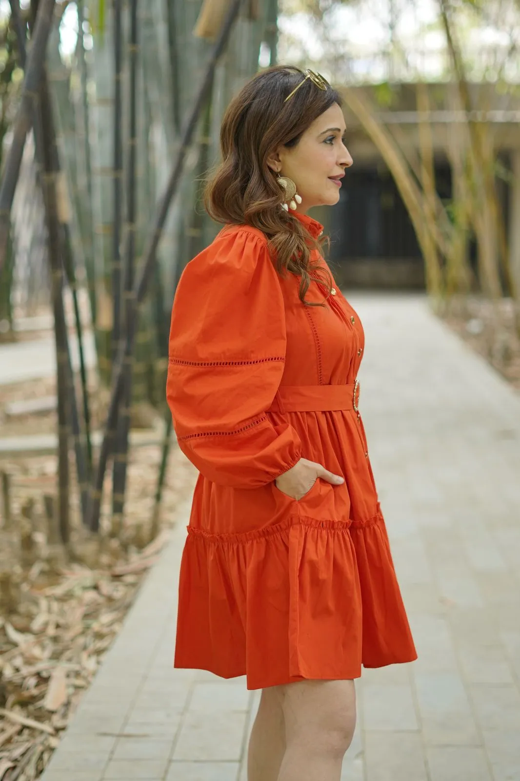 Citrus Dream Tiered Mini Dress
