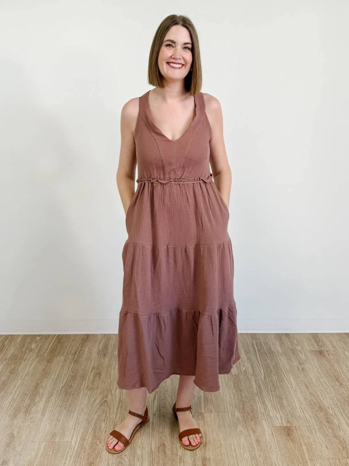 Clara Tiered Midi Dress