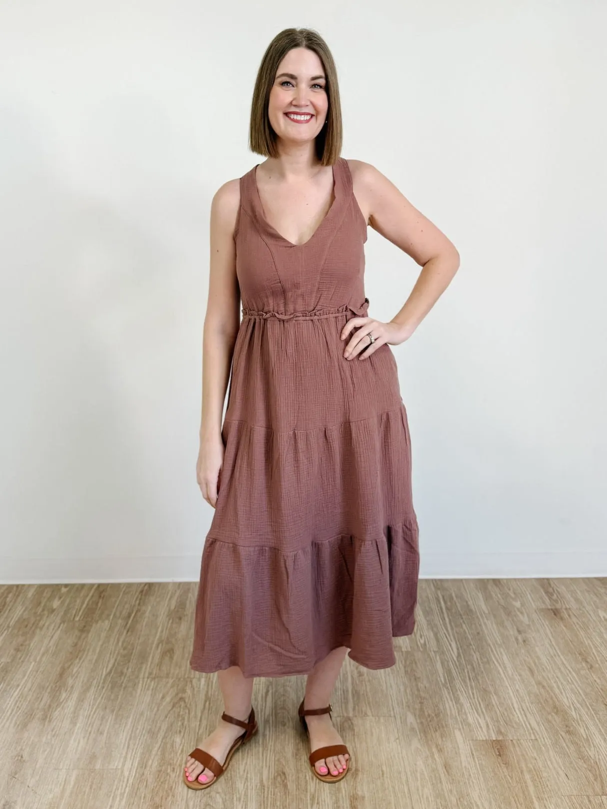 Clara Tiered Midi Dress