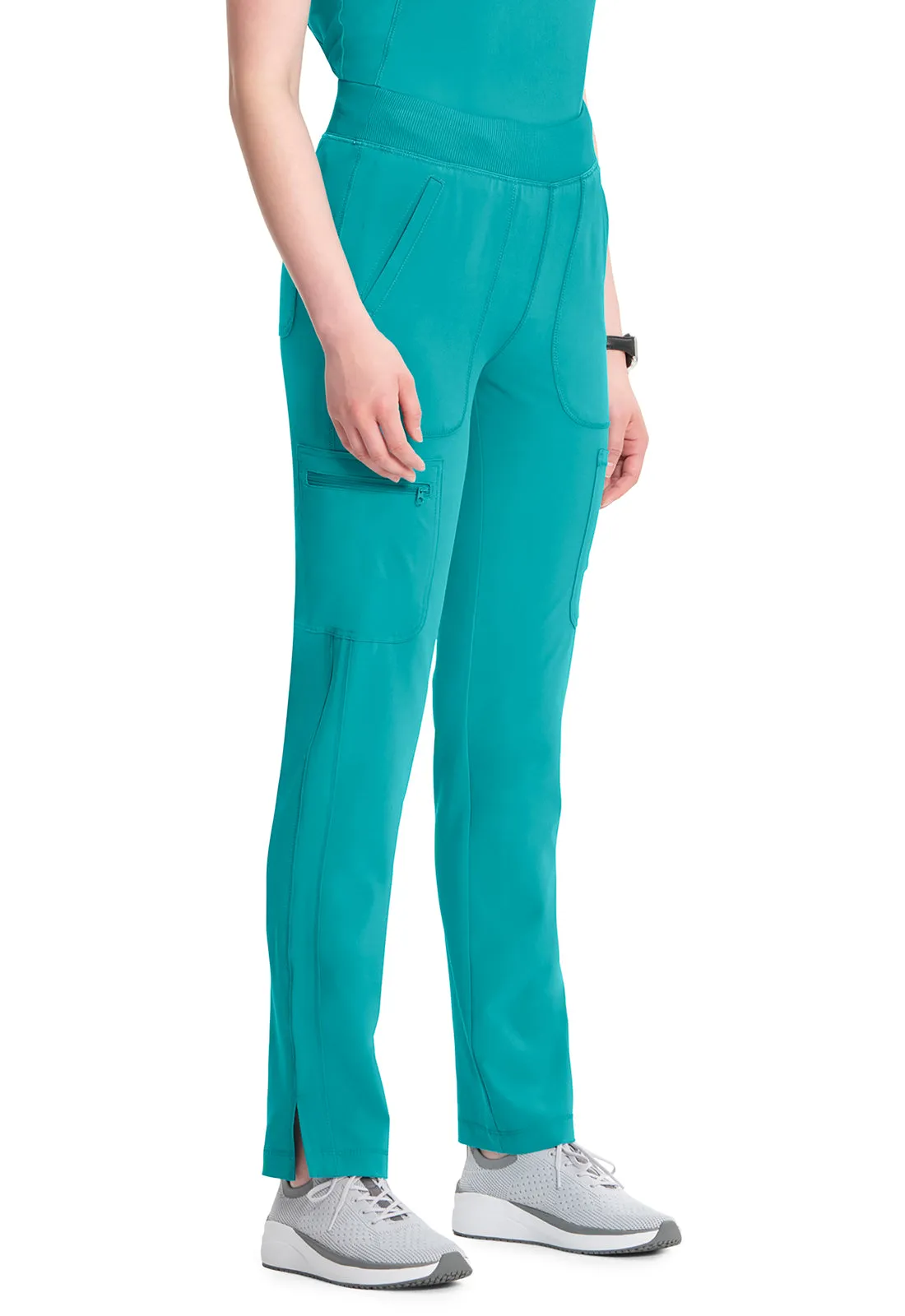 Classics CK065A Mid Rise Tapered Leg Pull-on Pants Teal Blue