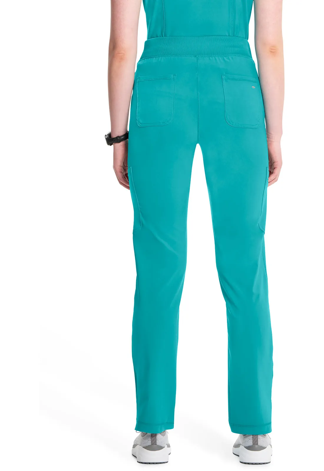 Classics CK065A Mid Rise Tapered Leg Pull-on Pants Teal Blue