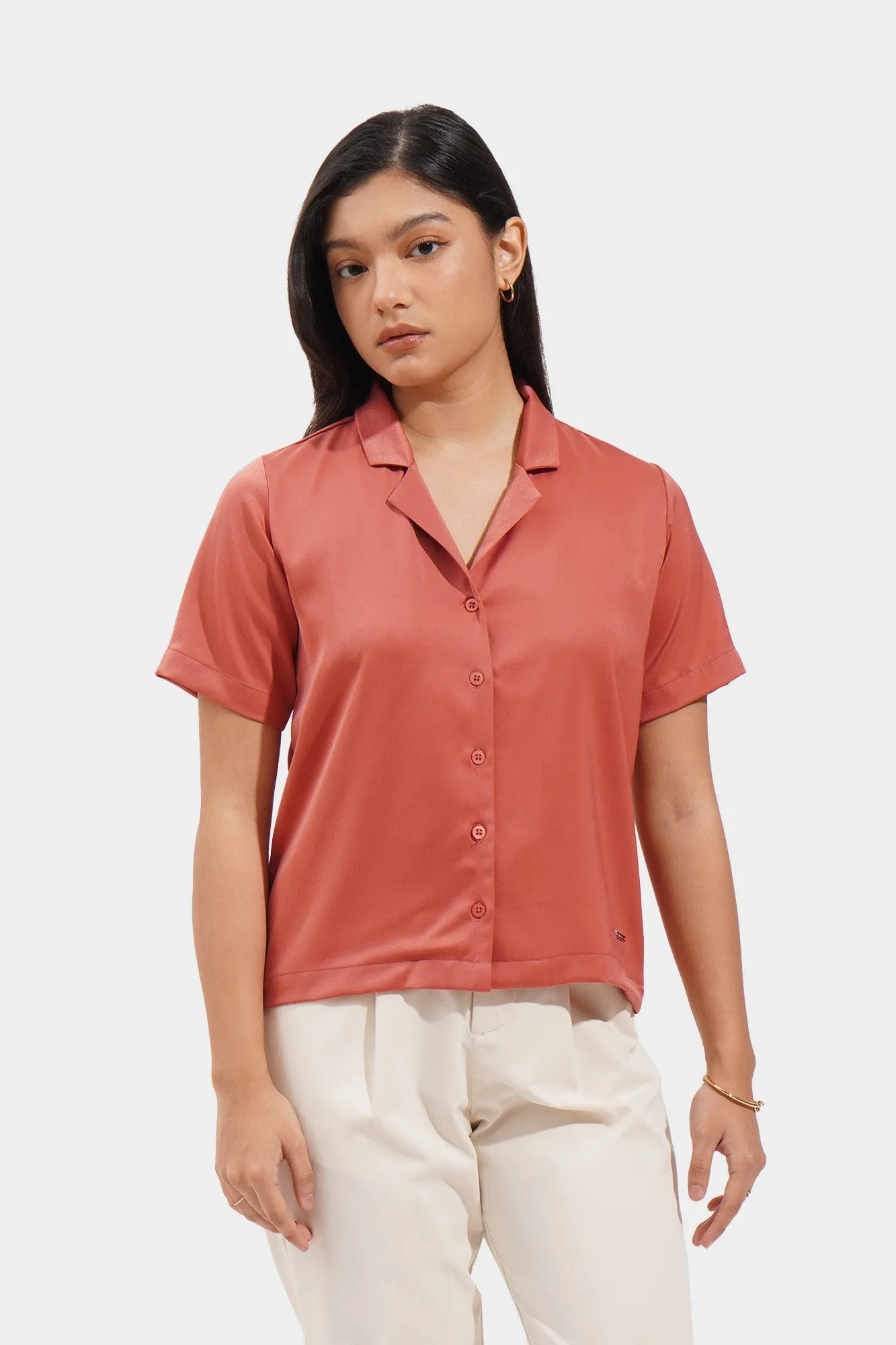 Closet Staples Button Down Satin Shirt