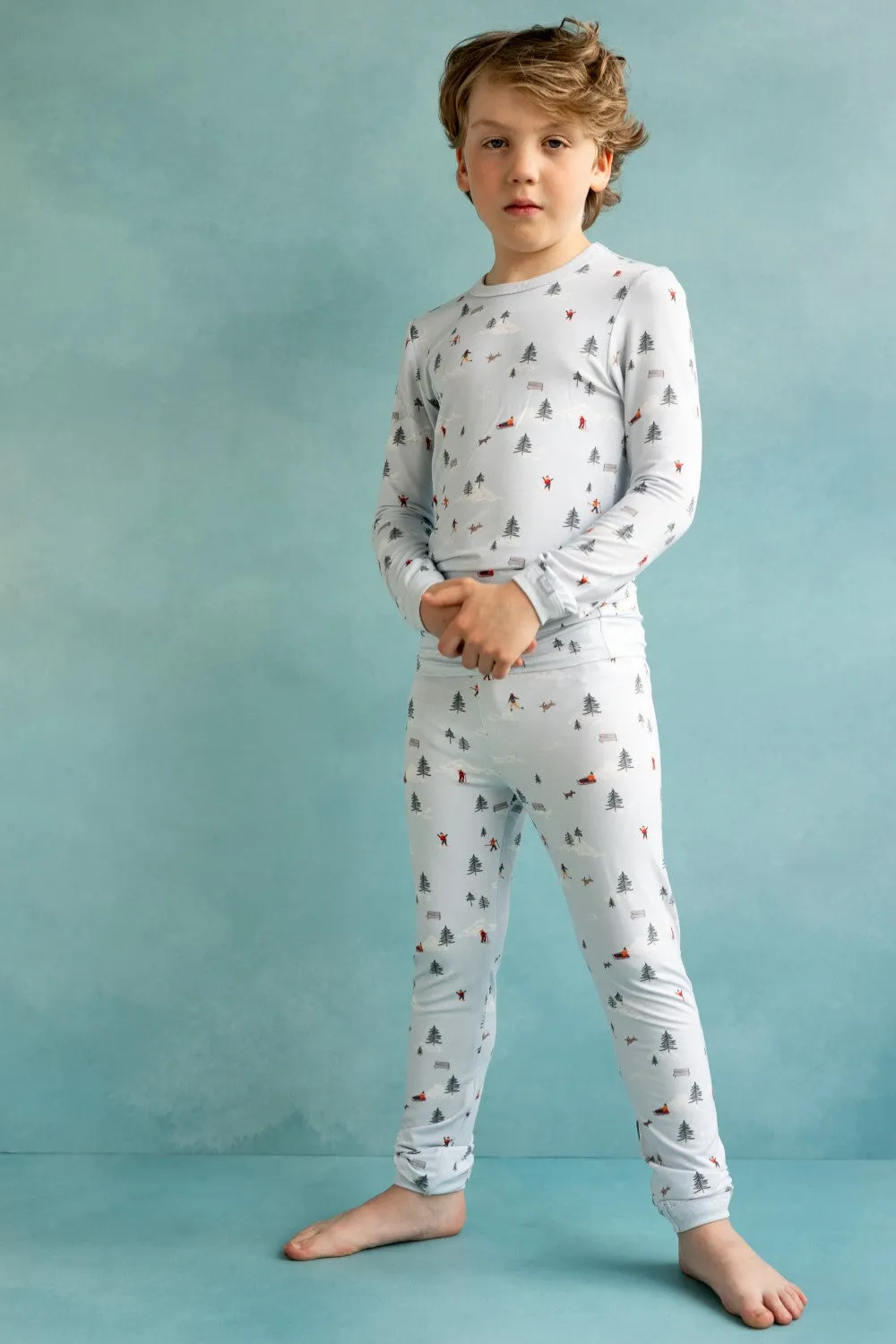 Coccoli Winter Scene Modal PJs Light Blue