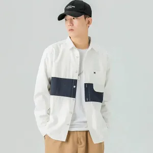Colorblock Button-down Shirt