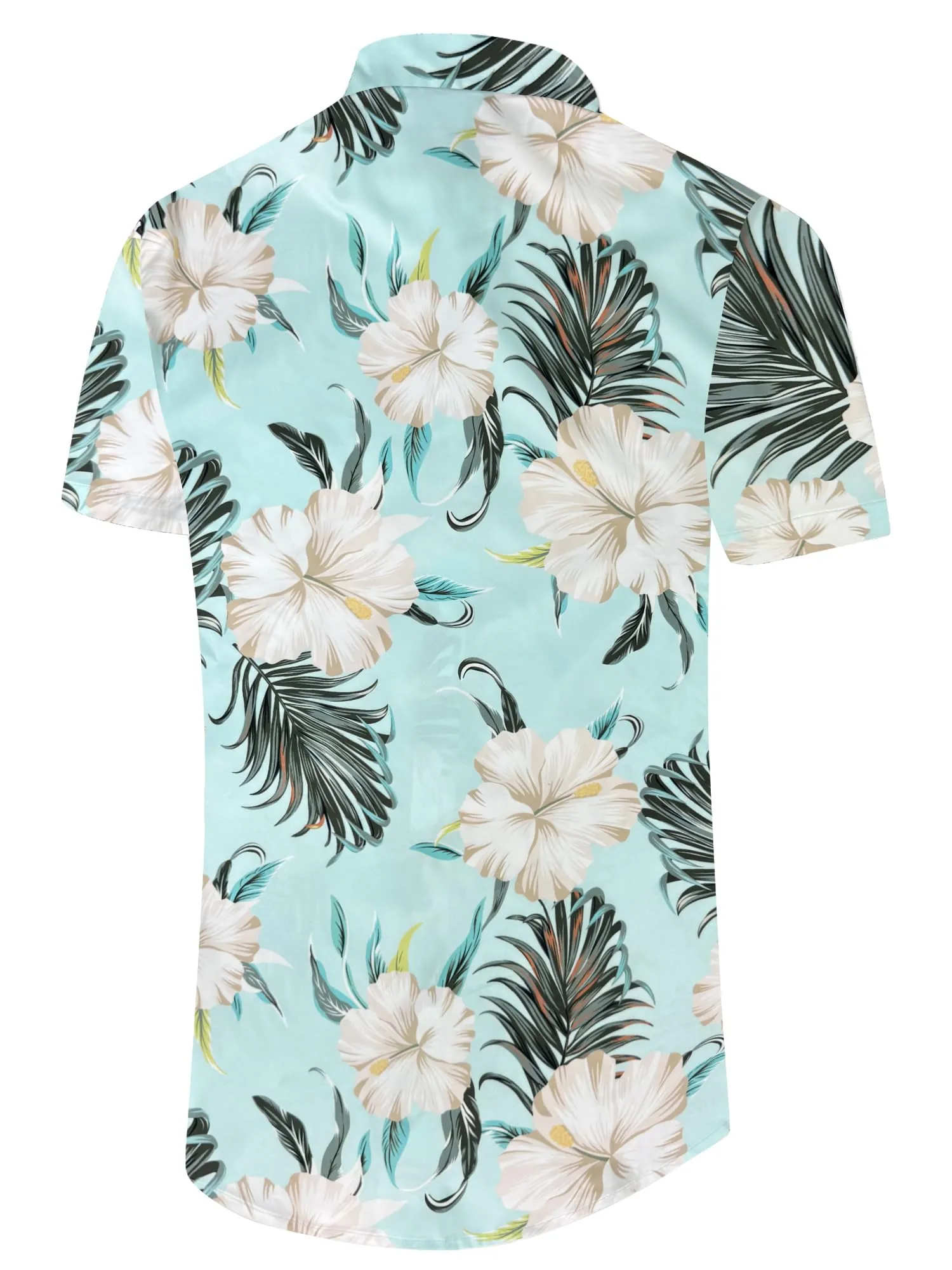 Comdecevis Men's Hawaiian Floral Shirts Short Sleeve Button Down Tropical Summer Beach Shirts