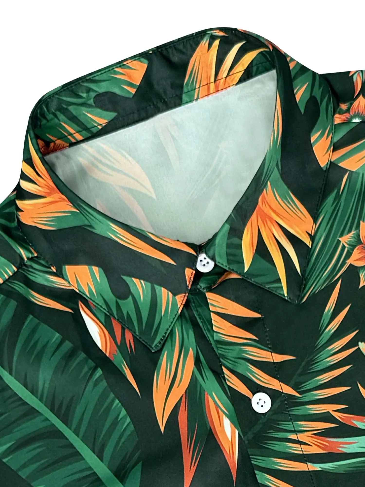 Comdecevis Men's Hawaiian Floral Shirts Short Sleeve Button Down Tropical Summer Beach Shirts
