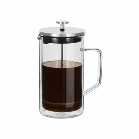 Consol Cadiz Borosilicate Glass Coffee Plunger With S/steel Lid And Knob, 600ml 41401