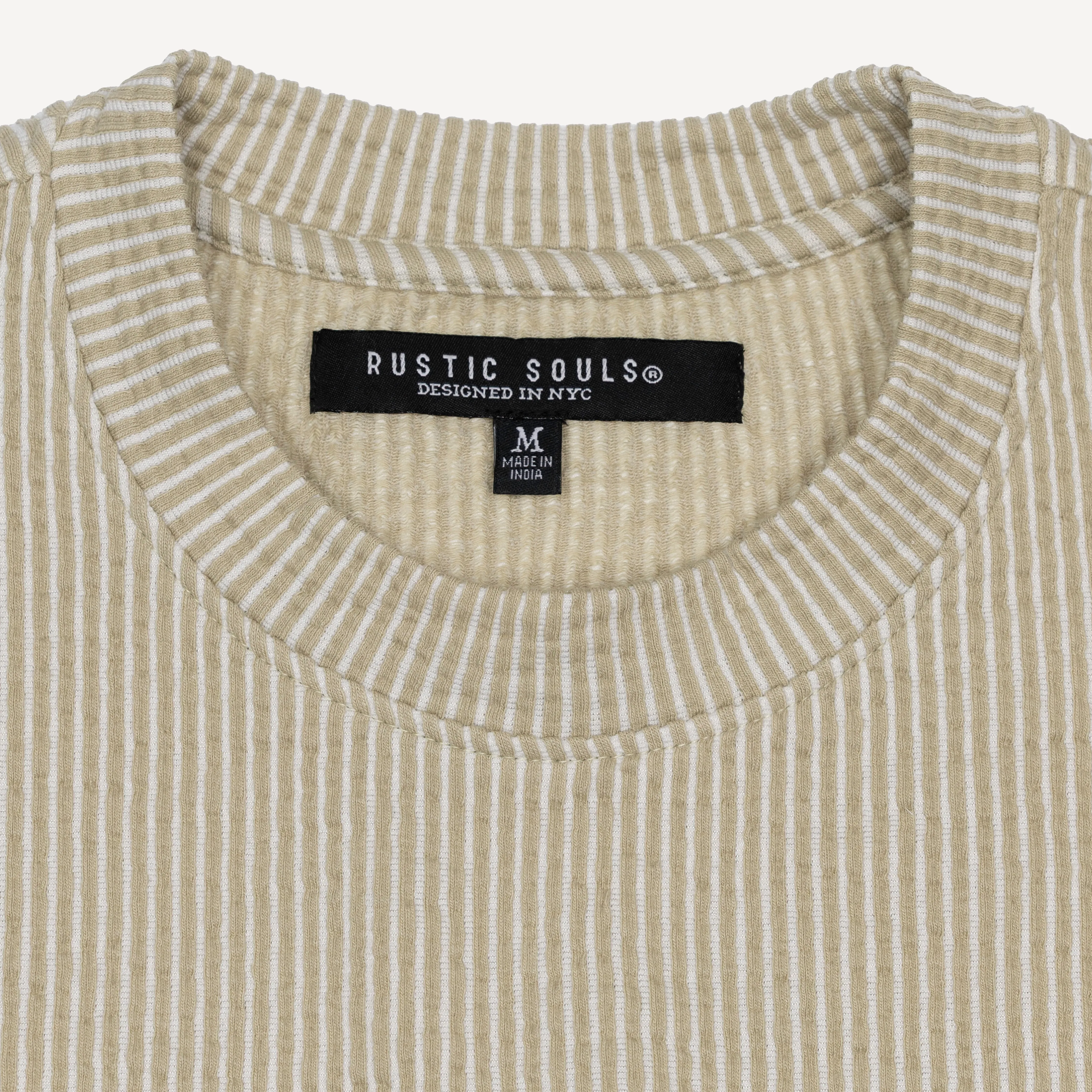 Cool Knit Seersucker Relaxed Tee - Agate Gray / White Stripe