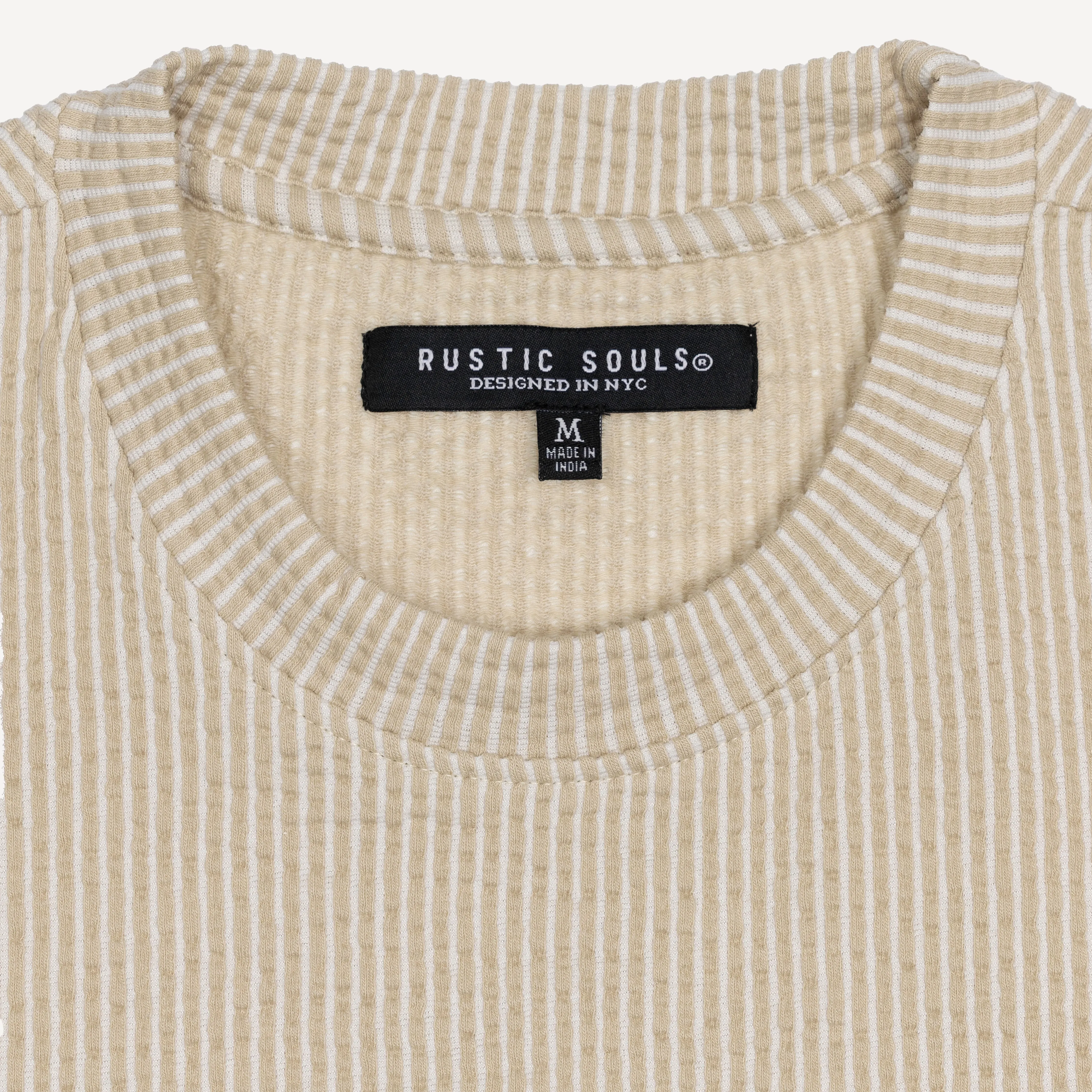 Cool Knit Seersucker Relaxed Tee - Fields Of Rye / White Stripe