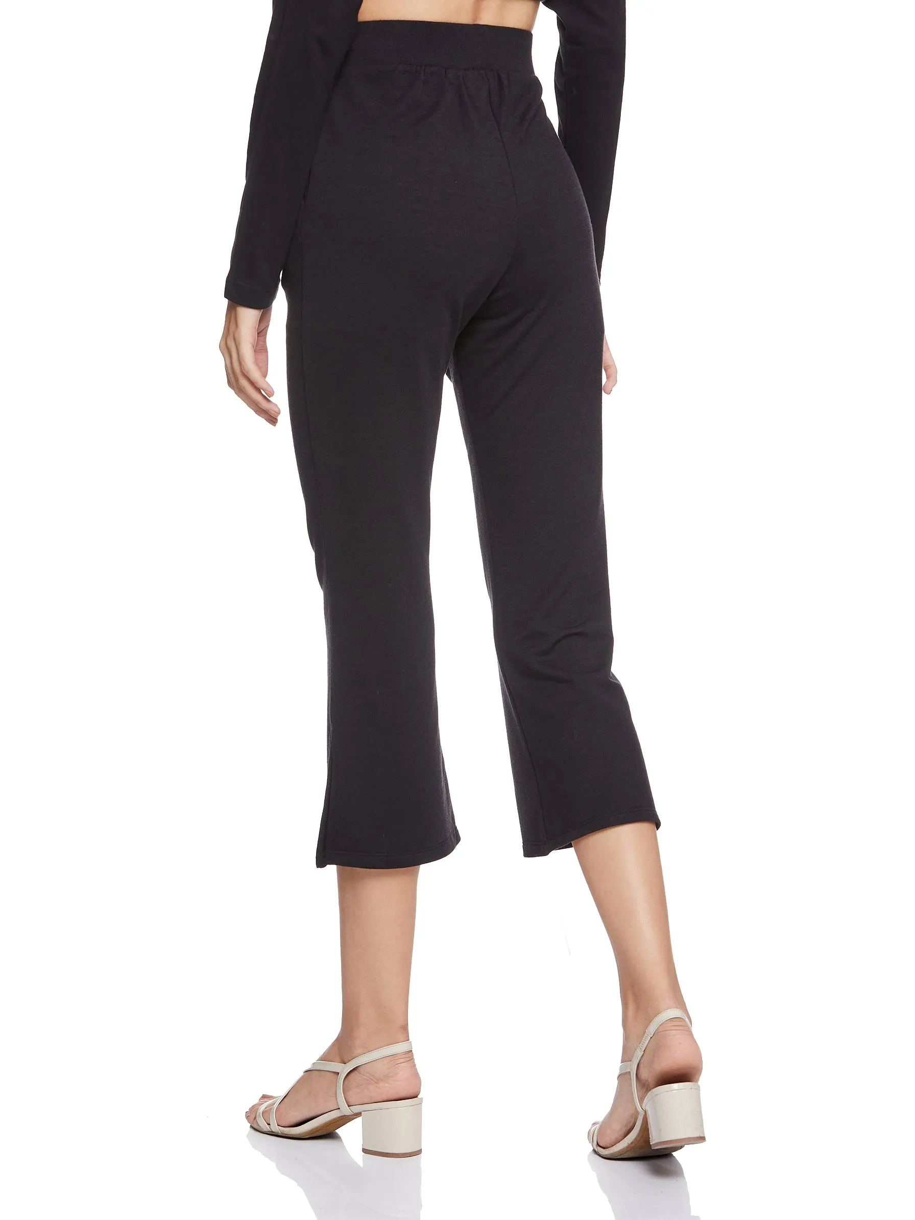 Cropped Length with Slit Detail Bottom (Black)