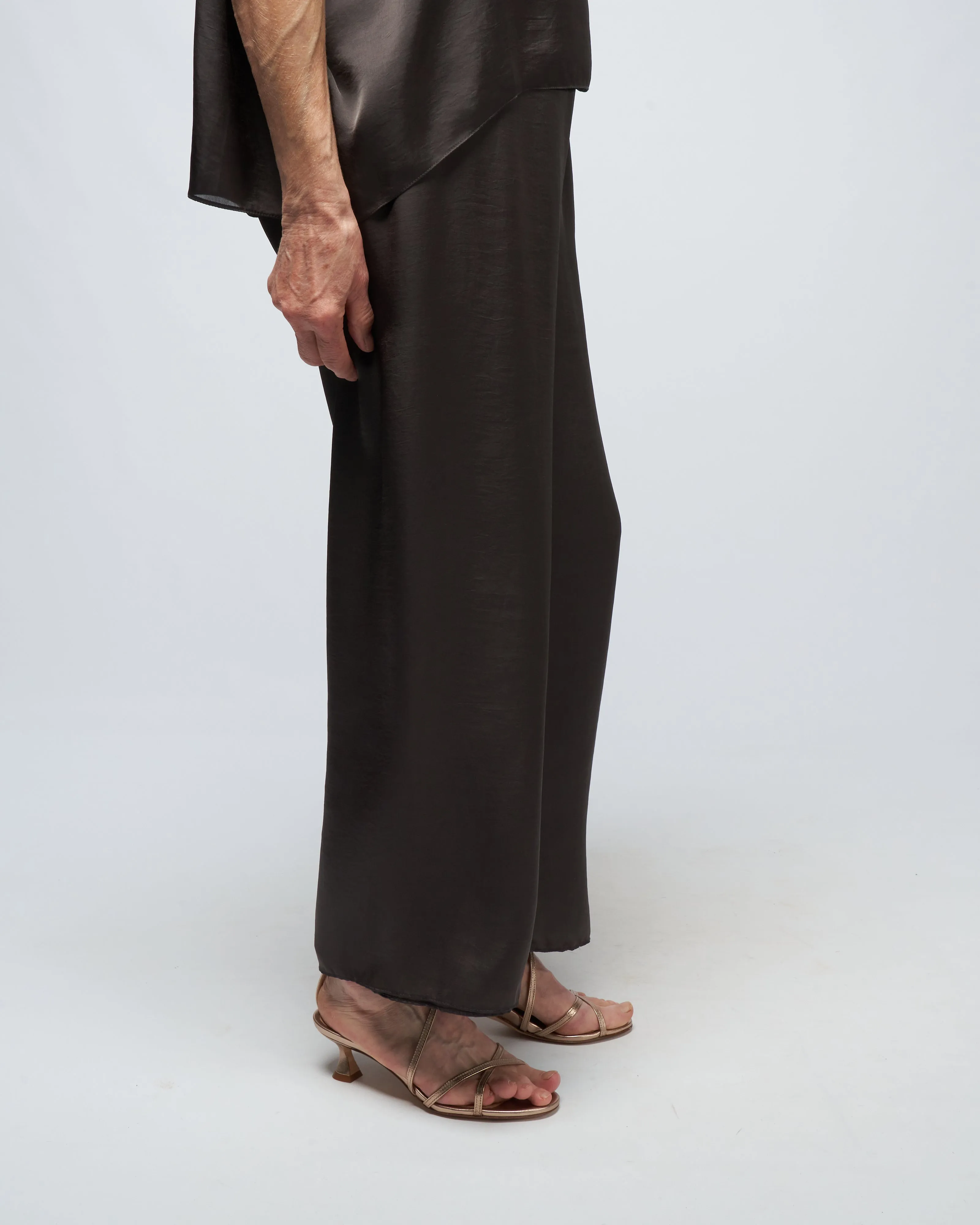 cropped pull on pant - loam
