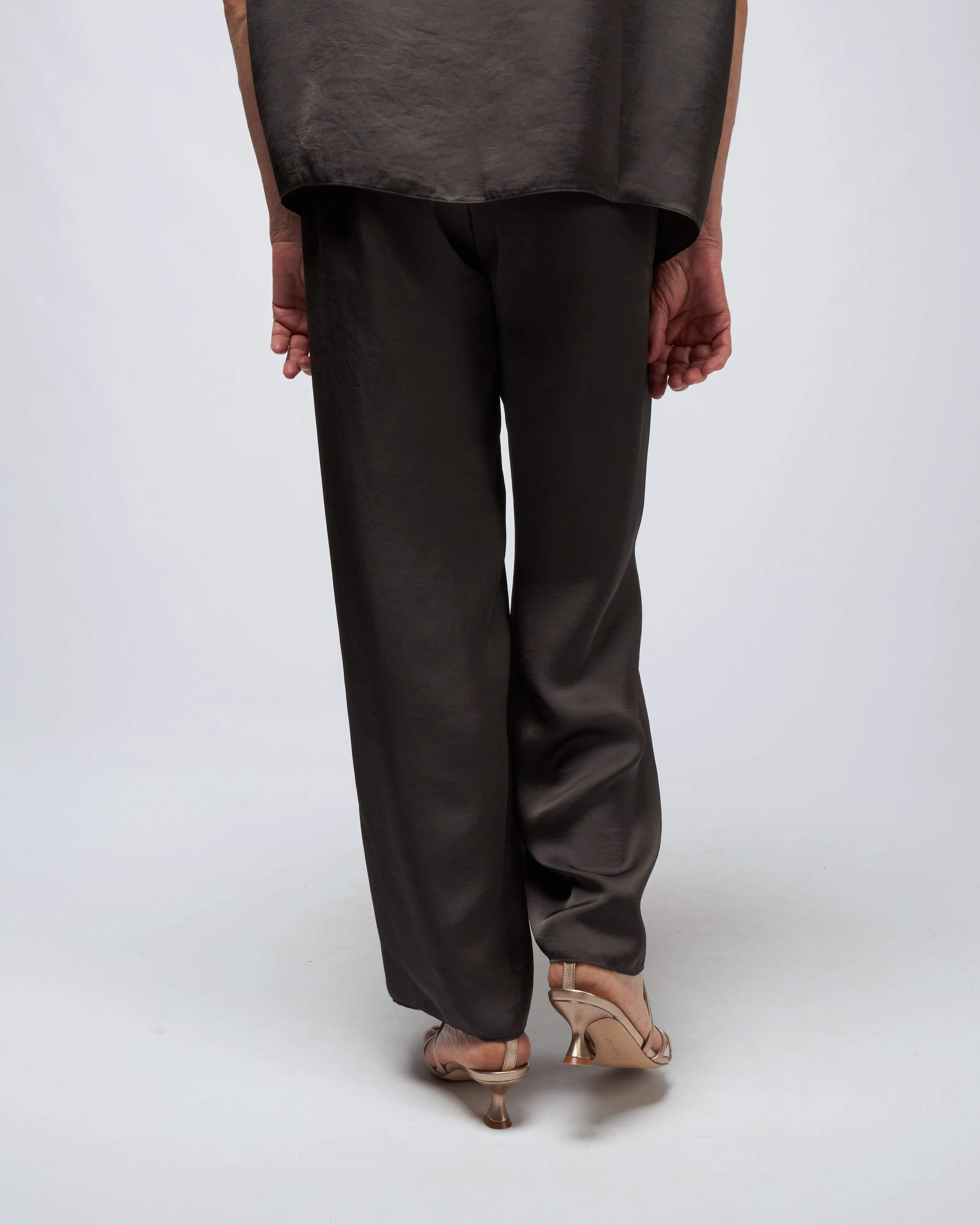 cropped pull on pant - loam