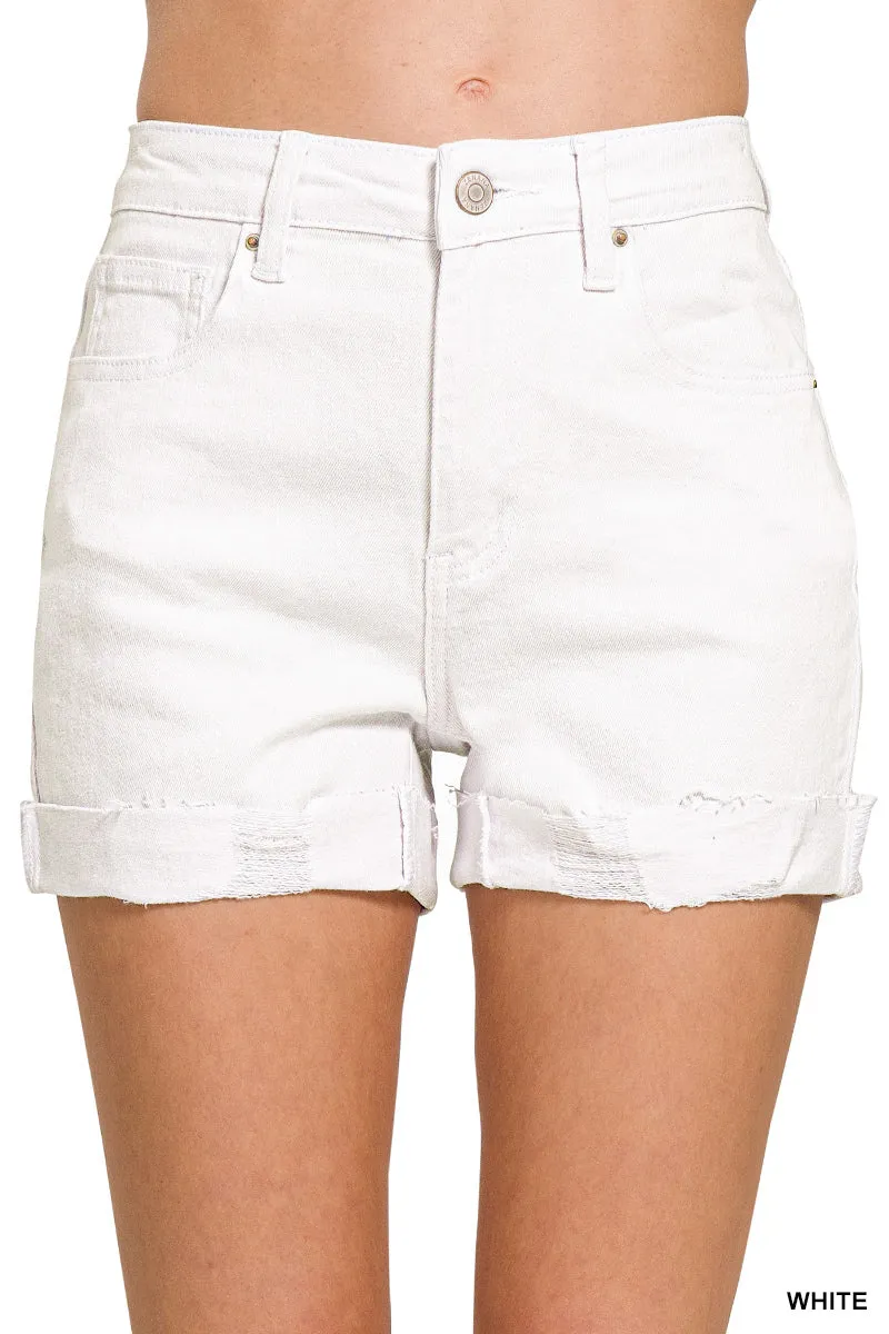 Cuffed Shorts with Pockets