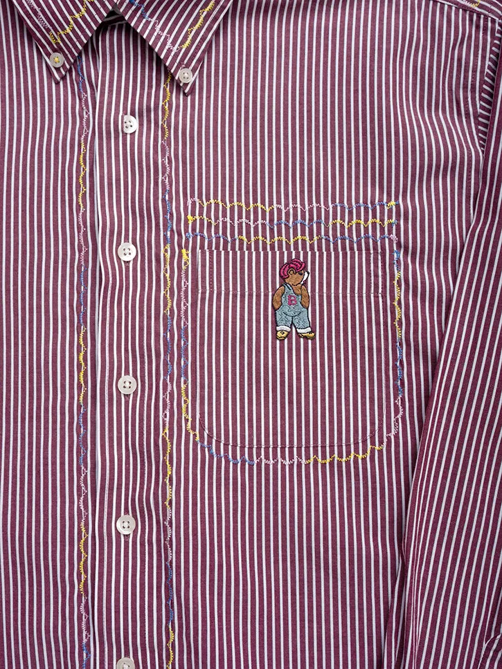 Cute Tender Memory Bear Protection Button Up