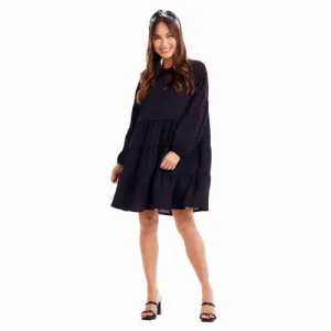 Dallas Tiered Black Dress