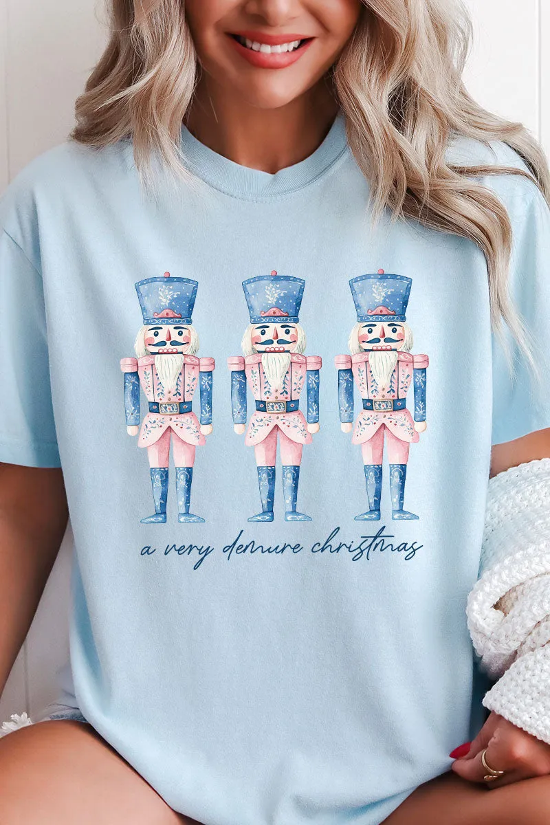 Demure Christmas Nutcracker Comfort Colors Adult Ring-Spun Cotton Tee